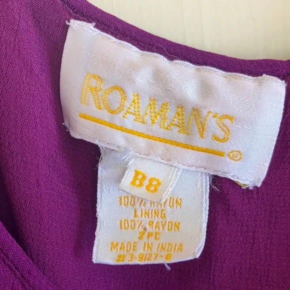 Vintage 80s Beaded Leaf Dress XXL - Picture 13 of 15